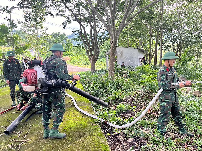Đại đội Kho 694 luyện tập phương án phòng, chống cháy nổ