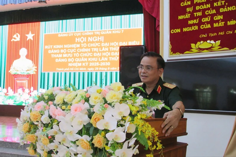 Cục Chính trị Quân khu 7 rút kinh nghiệm tổ chức Đại hội đại biểu Đảng bộ Cục Chính trị lần thứ XIII