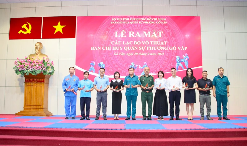 Ban CHQS phường Gò Vấp ra mắt câu lạc bộ võ thuật
