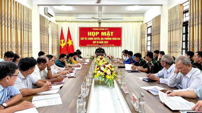 Trung đoàn 271 tăng cường phối hợp với địa phương giữ vững an ninh chính trị, trật tự xã hội