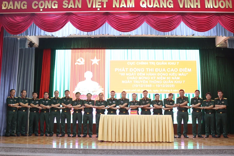 Cục Chính trị Quân khu 7 phát động thi đua cao điểm chào mừng kỷ niệm 80 năm Ngày truyền thống Quân khu 7