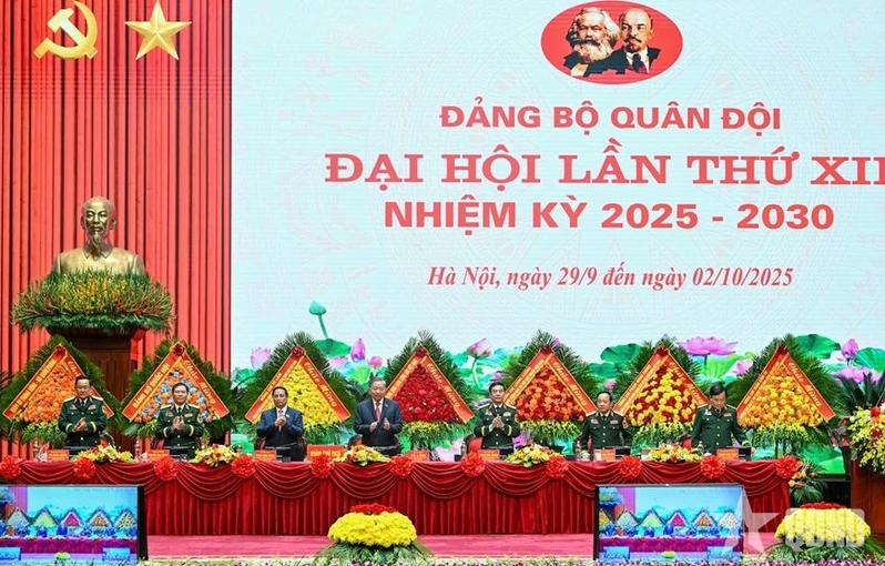 Khai mạc trọng thể Đại hội đại biểu Đảng bộ Quân đội lần thứ XII, nhiệm kỳ 2025-2030 

