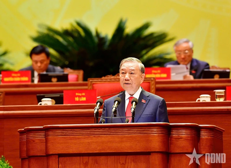 Báo cáo về các văn kiện trình Đại hội XIV của Đảng do đồng chí Tổng Bí thư Tô Lâm trình bày tại Đại hội