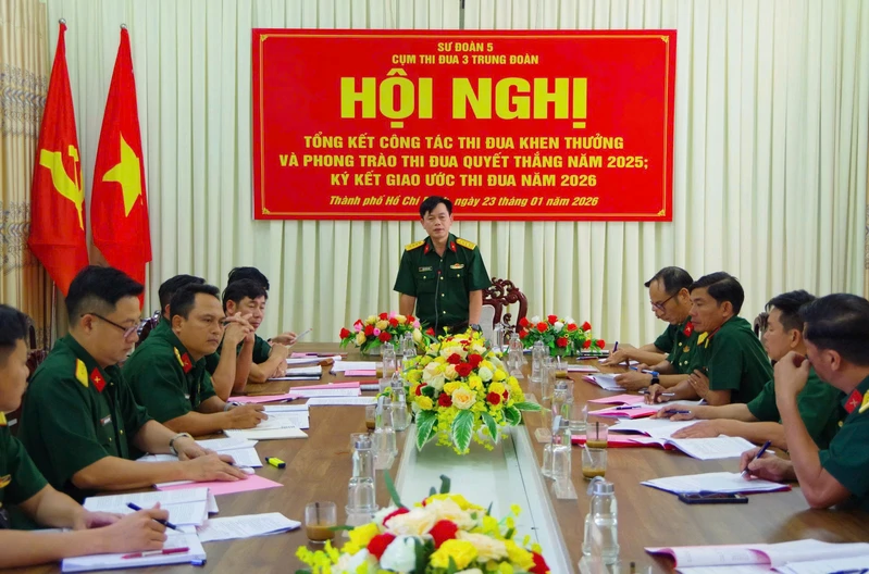 Cụm thi đua 3 Trung đoàn, Sư đoàn 5 tổng kết công tác thi đua khen thưởng và Phong trào Thi đua Quyết thắng năm 2025