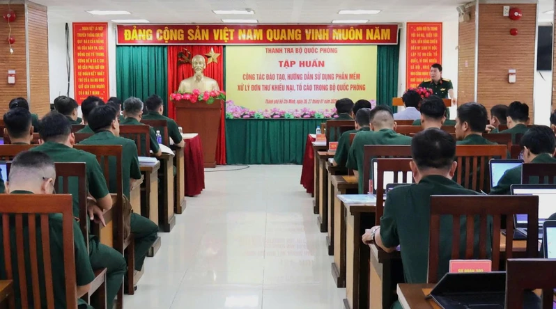 Thanh tra Bộ Quốc phòng tập huấn sử dụng phần mềm xử lý đơn khiếu nại, tố cáo
