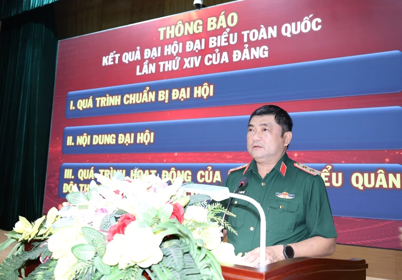 Thường vụ Đảng ủy, Bộ Tư lệnh Quân khu 7 thông báo kết quả Đại hội đại biểu toàn quốc lần thứ XIV của Đảng
