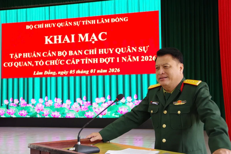 Bộ CHQS tỉnh Lâm Đồng: Tập huấn nâng cao năng lực chỉ huy Ban CHQS các cơ quan, tổ chức