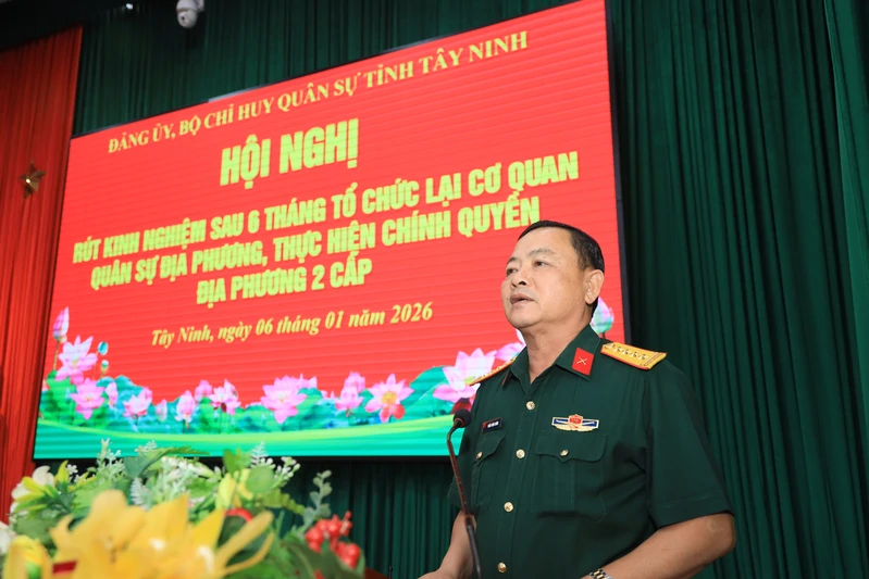 Bộ CHQS tỉnh Tây Ninh rút kinh nghiệm sau 6 tháng tổ chức lại cơ quan quân sự địa phương