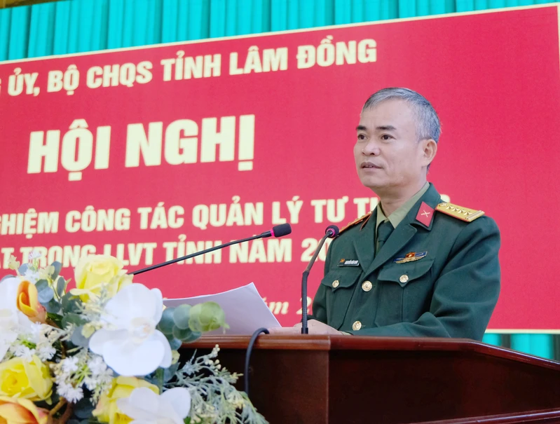 Bộ Chỉ huy Quân sự tỉnh Lâm Đồng rút kinh nghiệm công tác quản lý tư tưởng, kỷ luật