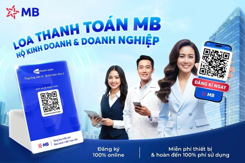 MB dẫn đầu thị phần loa thanh toán, trở thành lựa chọn số 1 của hộ kinh doanh và tiểu thương