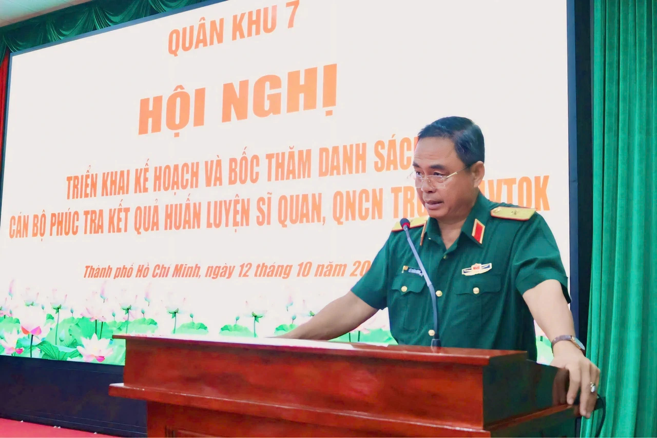 Quân khu 7 quán triệt kế hoạch phúc tra kết quả huấn luyện sĩ quan, quân nhân chuyên nghiệp năm 2026
