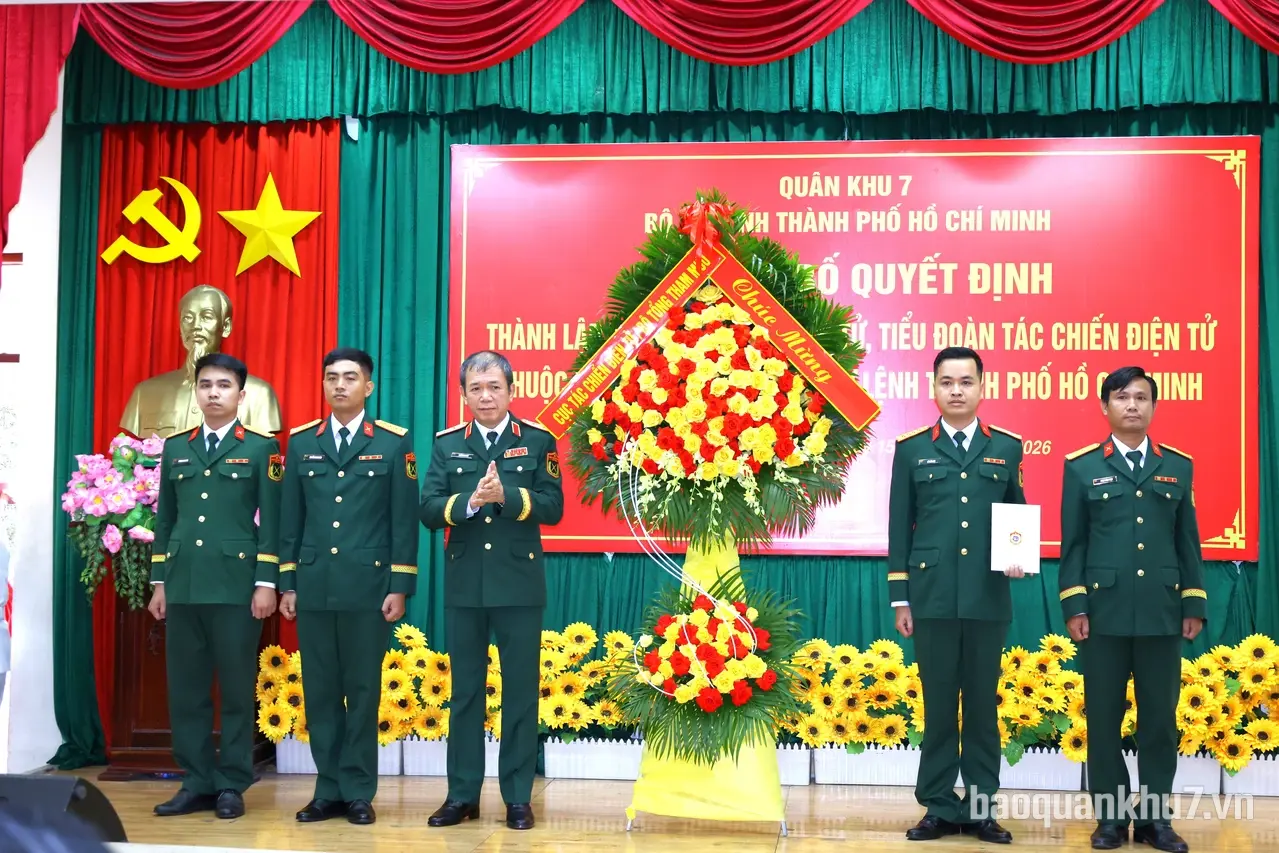 Bộ Tư lệnh Thành phố Hồ Chí Minh thành lập Ban Tác chiến điện tử và Tiểu đoàn Tác chiến điện tử