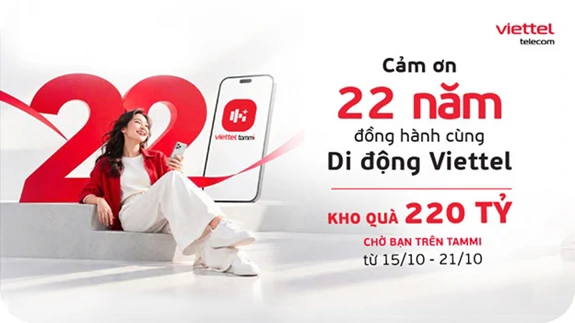 Viettel mở kho quà 220 tỷ đồng trên Tammi cho hàng chục triệu khách hàng
