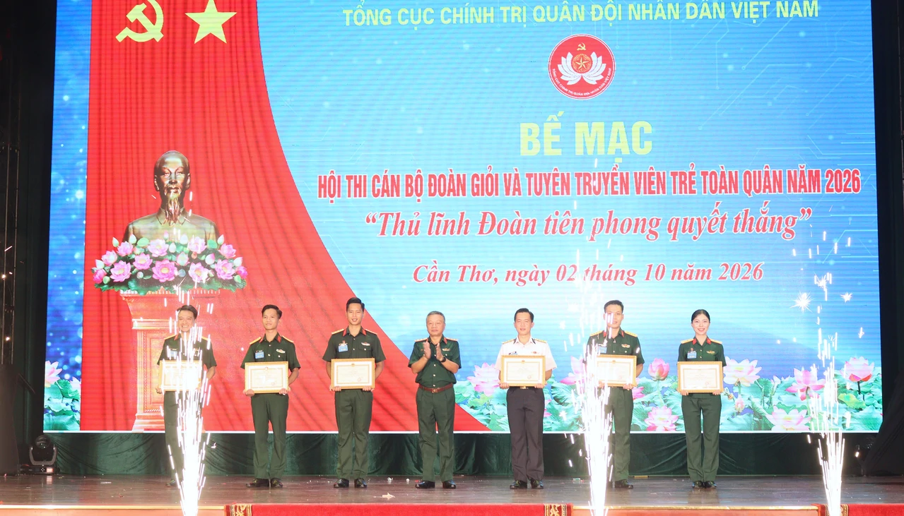 Đội thi Quân khu 7 đạt thành tích xuất sắc tại Hội thi Cán bộ Đoàn giỏi và Tuyên truyền viên trẻ toàn quân năm 2026
