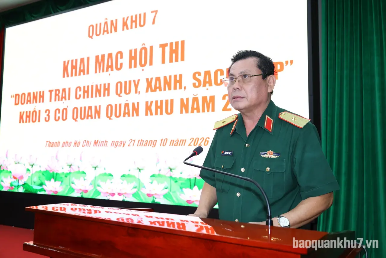 Khai mạc Hội thi “Doanh trại chính quy, xanh, sạch, đẹp” Khối 3 cơ quan Quân khu năm 2026 