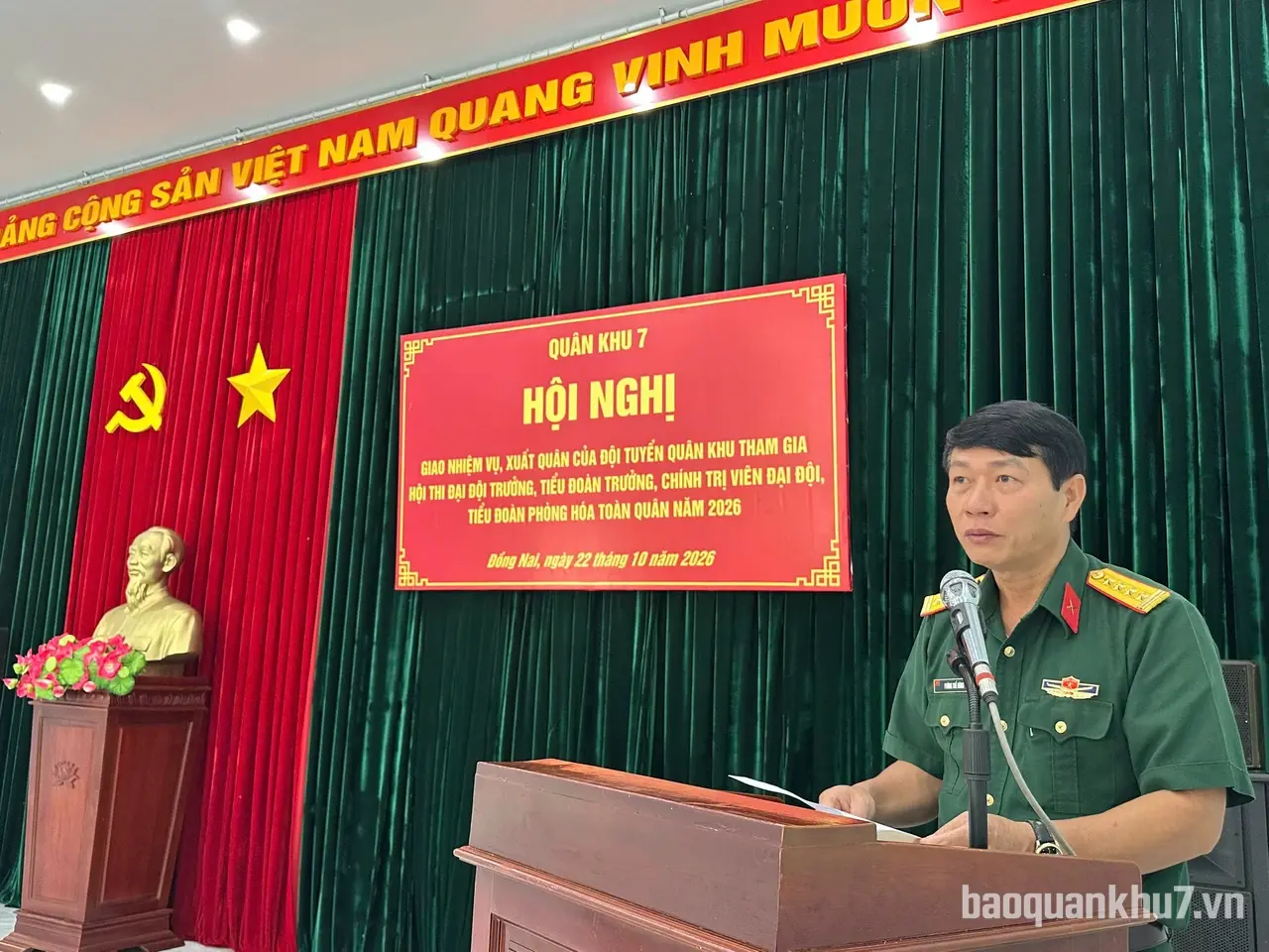 Quân khu giao nhiệm vụ đội tuyển tham gia Hội thi phòng hóa toàn quân năm 2026
