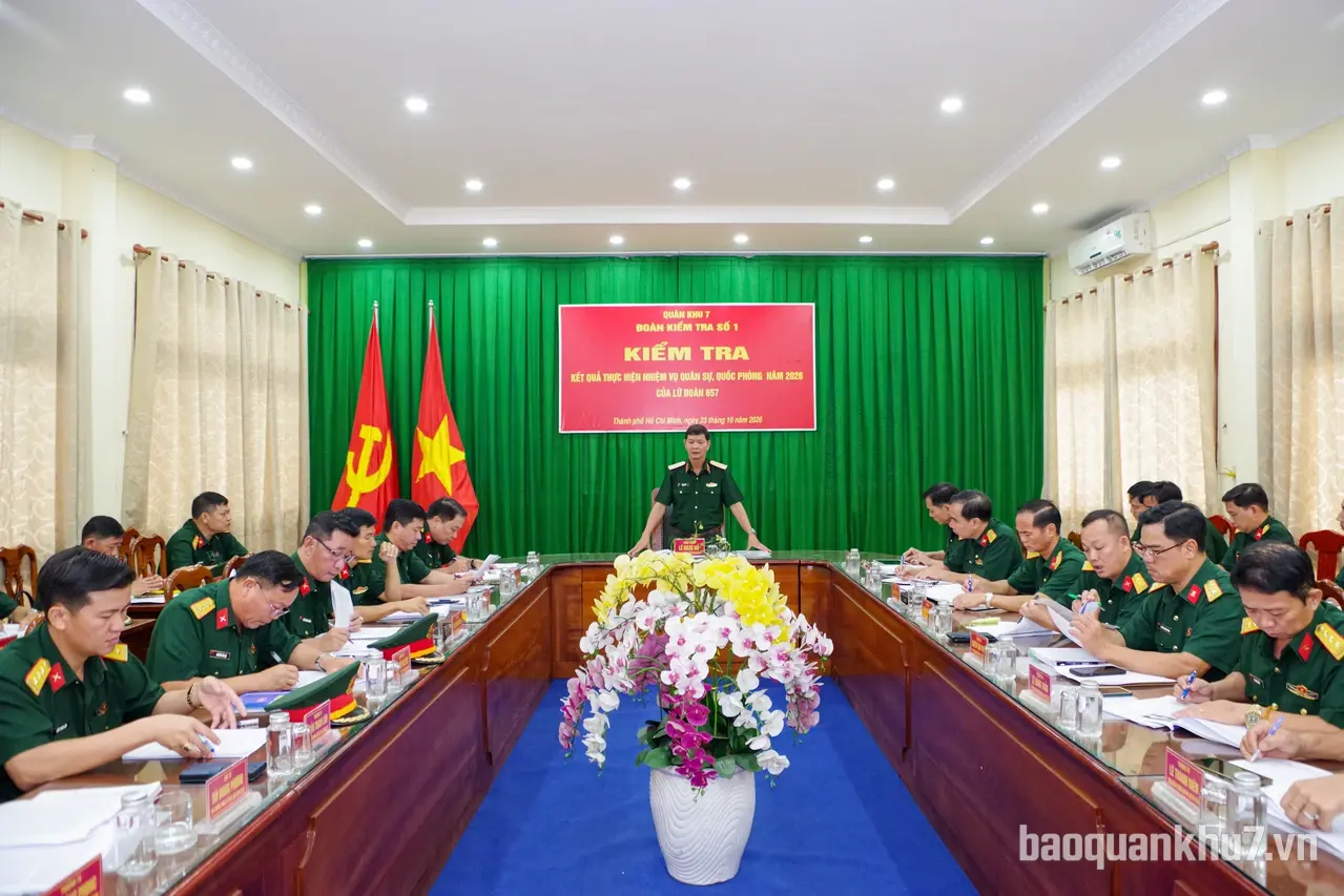 Quân khu 7 kiểm tra nhiệm vụ quân sự, quốc phòng tại Lữ đoàn 657
