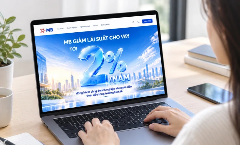 MB giảm tới 2% lãi suất cho vay hỗ trợ doanh nghiệp
