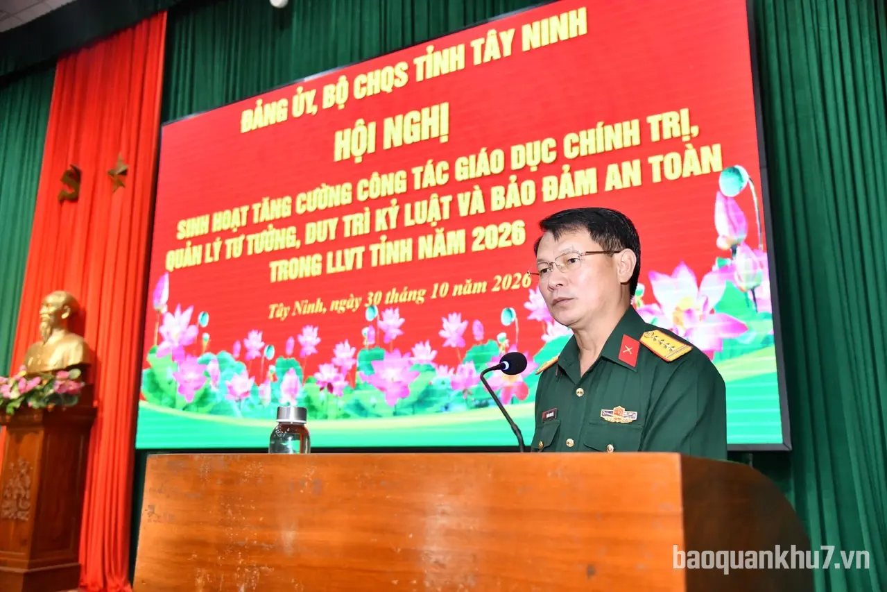 LLVT tỉnh Tây Ninh: Tăng cường giáo dục chính trị, quản lý tư tưởng, giữ nghiêm kỷ luật