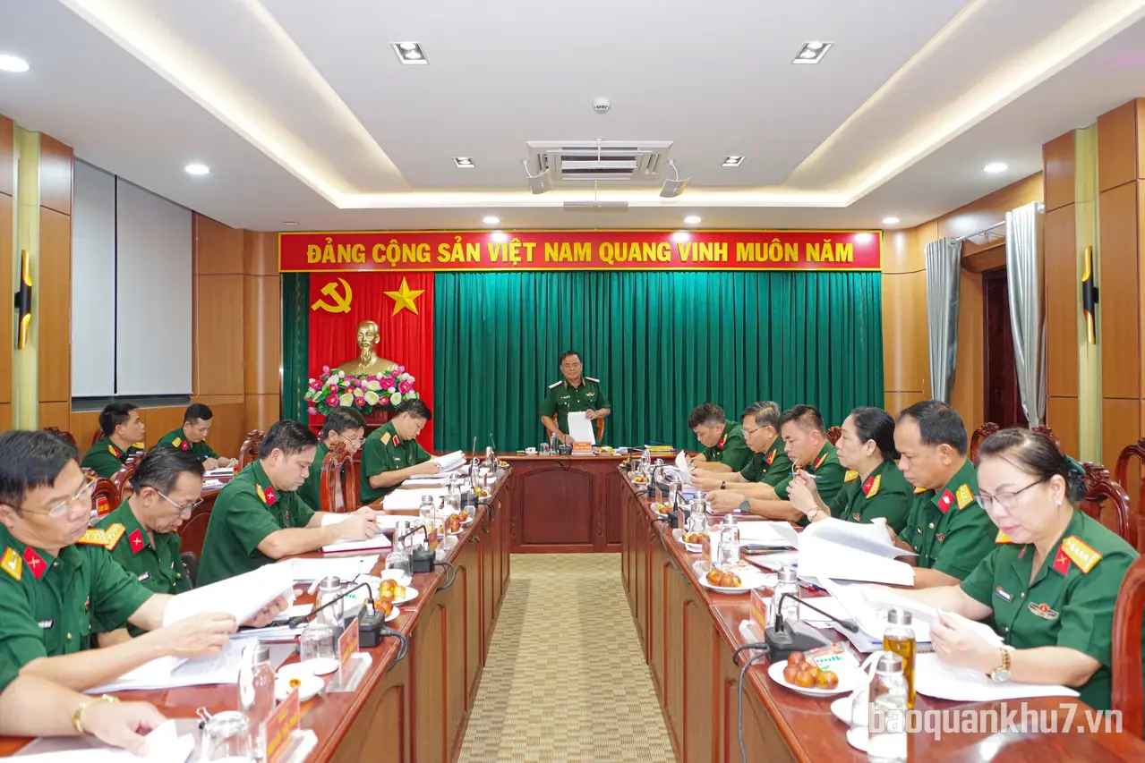 Đảng ủy Cục Chính trị Quân khu tổ chức hội nghị phiên quý III năm 2026