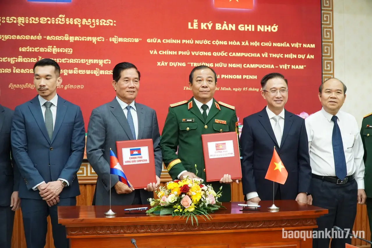 Lễ ký Bản ghi nhớ thực hiện Dự án xây dựng “Trường hữu nghị Campuchia - Việt Nam”