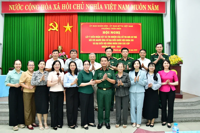 Phường Trấn Biên, tỉnh Đồng Nai: Lấy ý kiến nhận xét và tín nhiệm của cử tri nơi cư trú đối với những người ứng cử đại biểu HĐND các cấp nhiệm kỳ 2026 – 2031