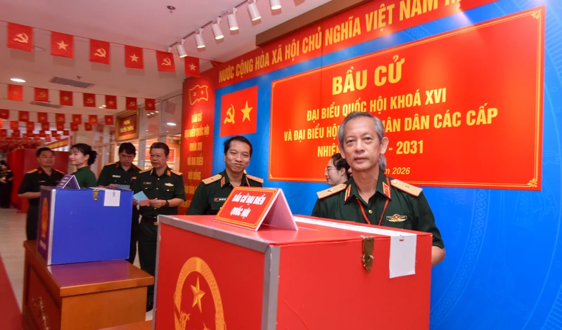 Bệnh viện Quân y 175 thực hiện bầu cử Đại biểu Quốc hội khóa XVI và Đại biểu Hội đồng nhân dân các cấp nhiệm kỳ 2026-2031 