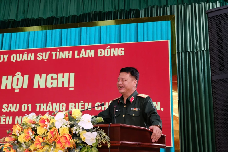 Bộ CHQS tỉnh Lâm Đồng rút kinh nghiệm đưa sĩ quan, quân nhân chuyên nghiệp về cấp xã