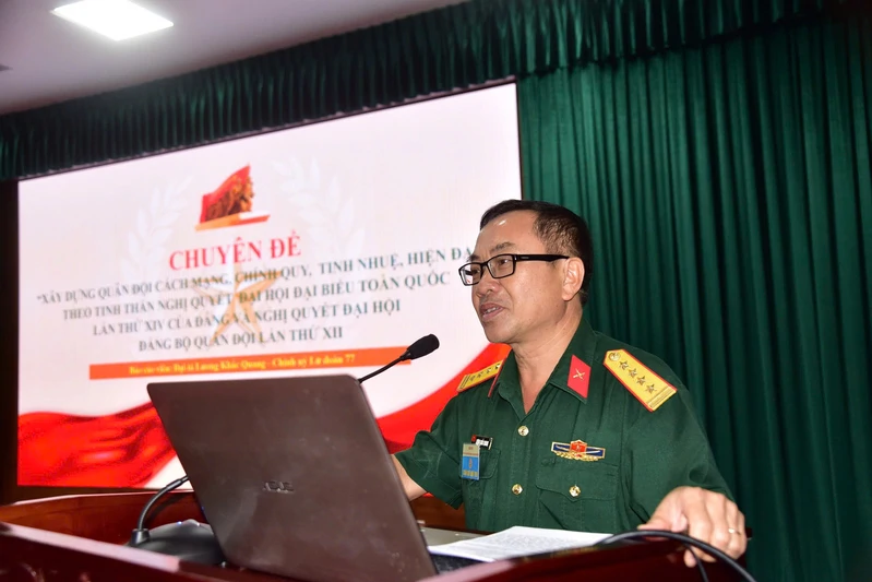 Bản lĩnh, tự tin tại vòng sơ khảo Hội thi Báo cáo viên giỏi cấp Quân khu