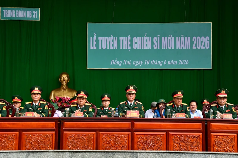 Trung đoàn 31, Sư đoàn 309 tổ chức Lễ tuyên thệ chiến sĩ mới năm 2026