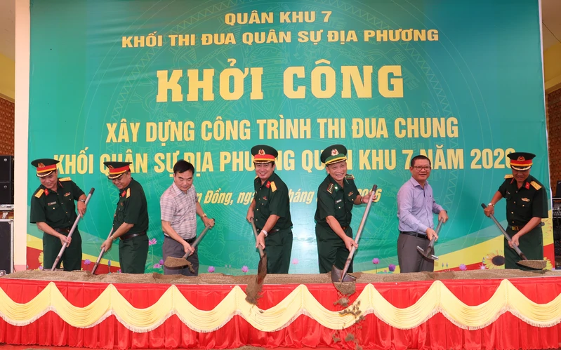 Khởi công công trình thi đua khối quân sự địa phương Quân khu 7