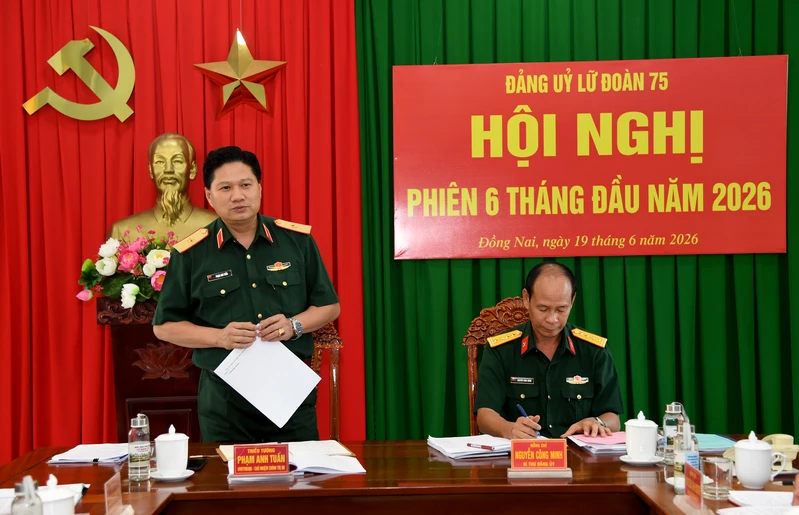Đảng ủy Lữ đoàn 75 lãnh đạo hoàn thành tốt nhiệm vụ 6 tháng đầu năm 2026