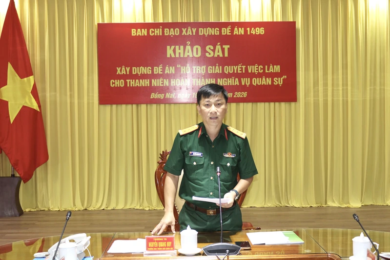 Khảo sát giải pháp hỗ trợ việc làm cho thanh niên sau xuất ngũ tại Bộ CHQS thành phố Đồng Nai
