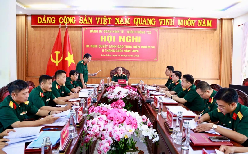 Đoàn Kinh tế - Quốc phòng 720 hoàn thành tốt nhiệm vụ 6 tháng đầu năm