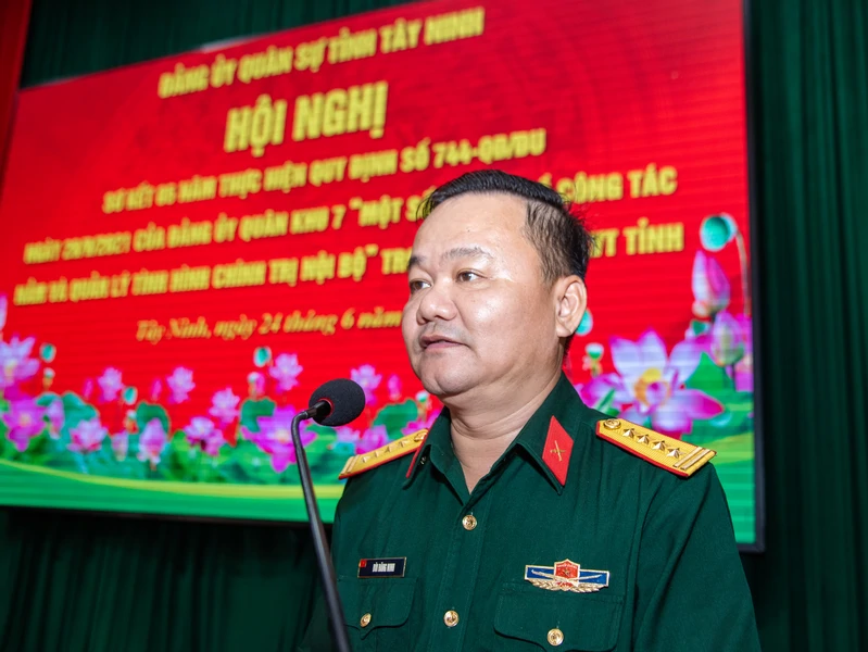 Đảng ủy quân sự tỉnh Tây Ninh sơ kết thực hiện Quy định 744-QĐ/ĐU
