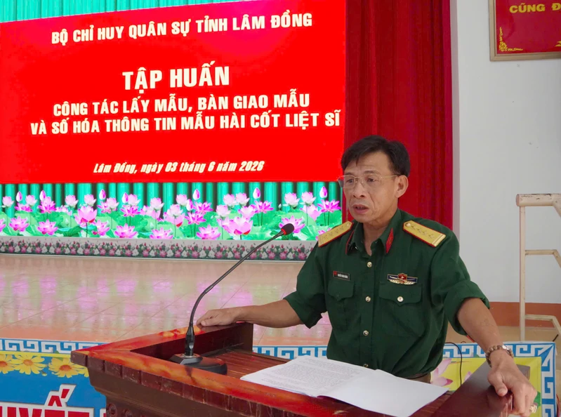 Tỉnh Lâm Đồng: Tập huấn công tác lấy mẫu, bàn giao mẫu, số hóa thông tin mẫu hài cốt liệt sĩ