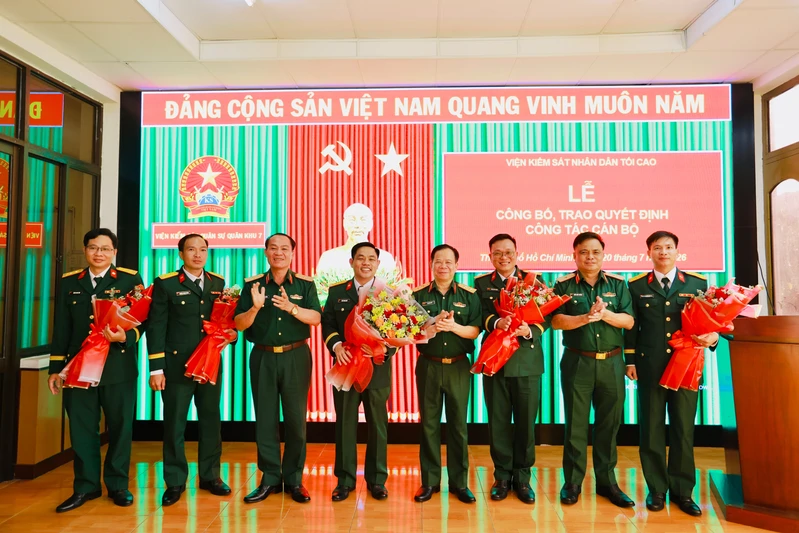 Bổ nhiệm chức vụ Viện trưởng Viện Kiểm sát Quân sự Quân khu 7
