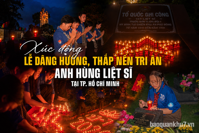Xúc động lễ dâng hương, thắp nến tri ân Anh hùng liệt sĩ tại TP. Hồ Chí Minh