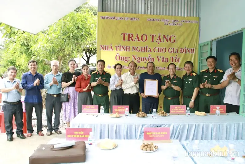 Trường Sĩ quan Lục quân 2 trao tặng Nhà tình nghĩa tại xã Xuân Bắc, tỉnh Đồng Nai