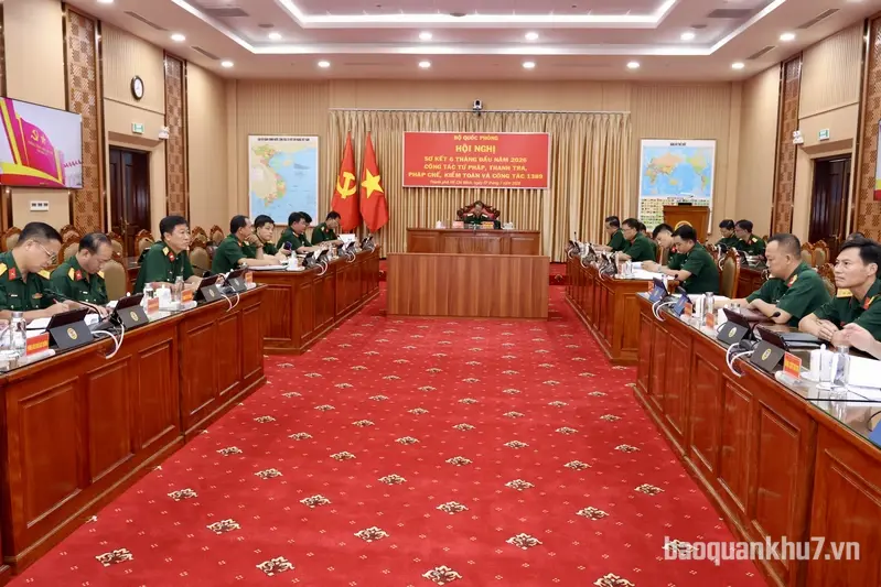 Bộ Quốc phòng sơ kết 6 tháng đầu năm công tác tư pháp, thanh tra, pháp chế, kiểm toán và công tác 1389 
