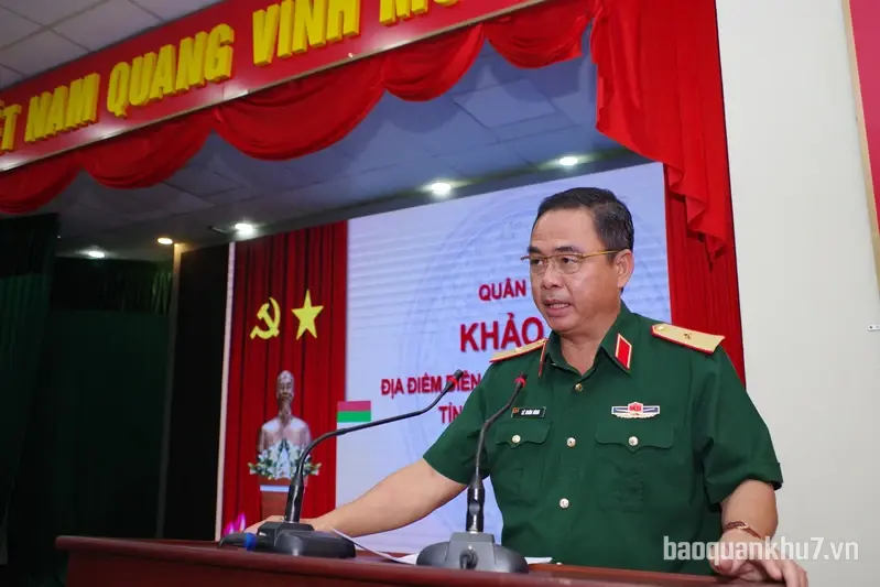 Quân khu 7 khảo sát địa điểm diễn tập khu vực phòng thủ tỉnh Tây Ninh năm 2026
