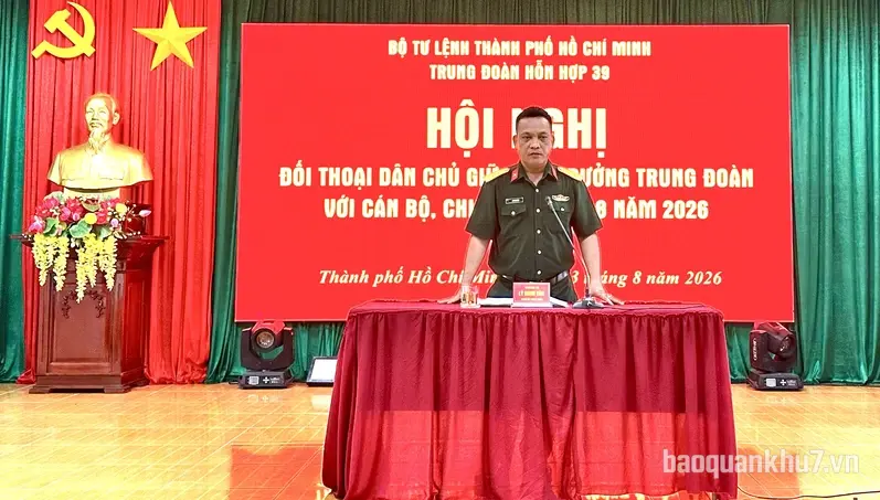Trung đoàn Hỗn hợp 39 tổ chức Hội nghị đối thoại dân chủ