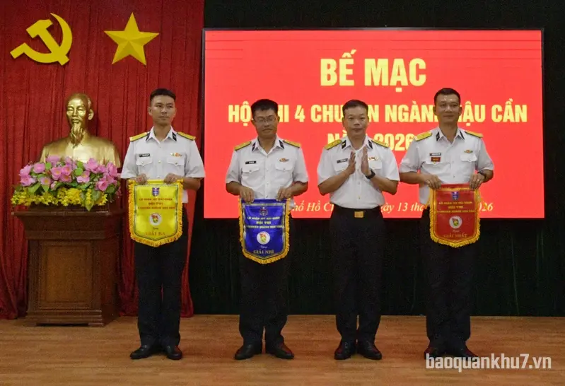 Lữ đoàn 167 bế mạc Hội thi 4 chuyên ngành hậu cần năm 2026