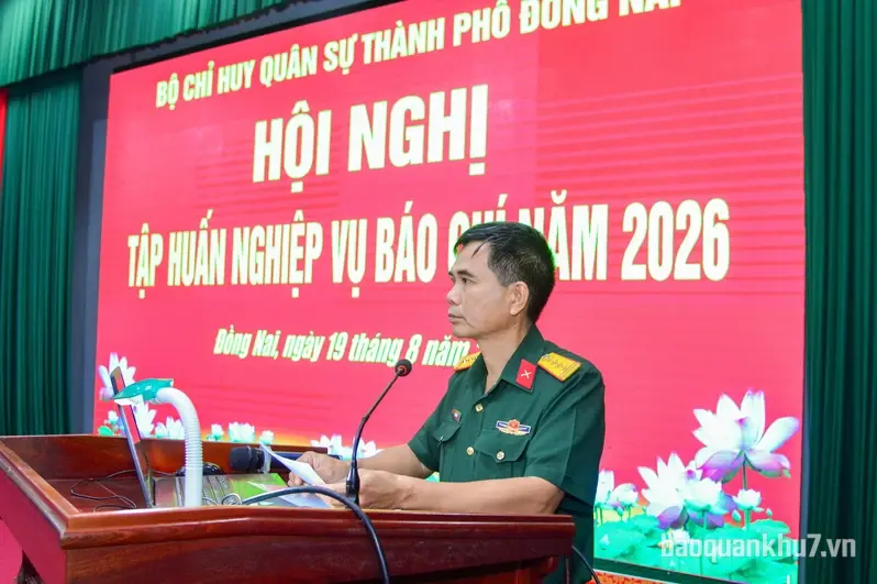 Bộ CHQS thành phố Đồng Nai tập huấn nghiệp vụ viết tin, bài tuyên truyền trên báo chí và các trang mạng xã hội
