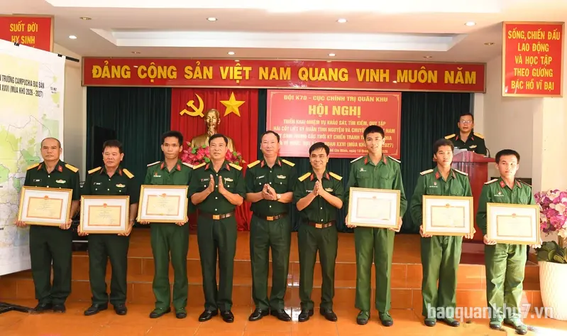 Đội K70 triển khai nhiệm vụ và phát động thi đua cao điểm tìm kiếm, quy tập hài cốt liệt sĩ tại Campuchia