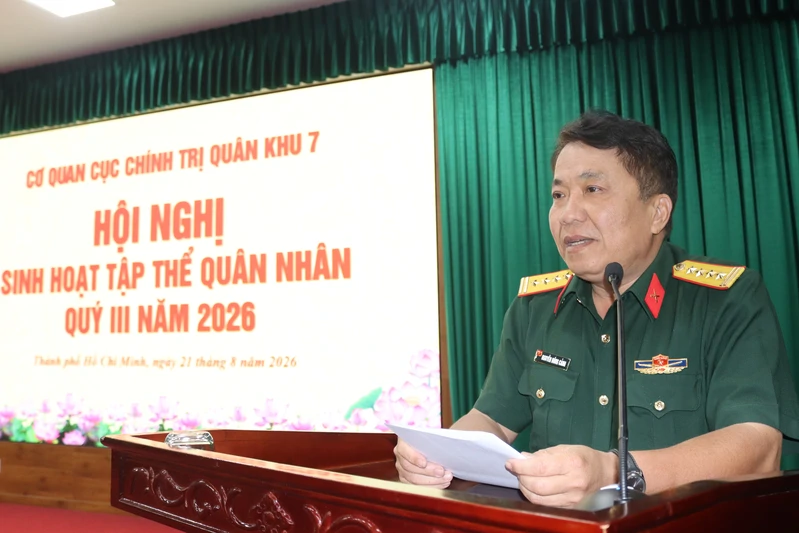 Cơ quan Cục Chính trị Quân khu 7 tổ chức sinh hoạt tập thể quân nhân quý III
