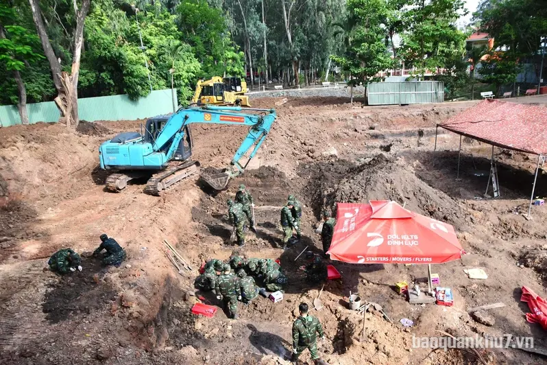 Tìm thấy thêm hài cốt liệt sĩ tại công viên Lê Thị Riêng và TP. Đồng Nai trong ngày 23/8
