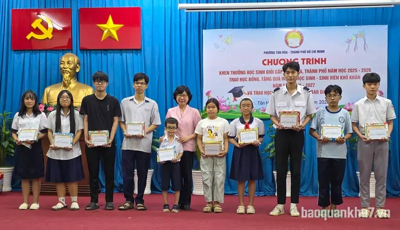 Phường Tân Hòa tiếp sức học sinh, sinh viên vượt khó vươn lên