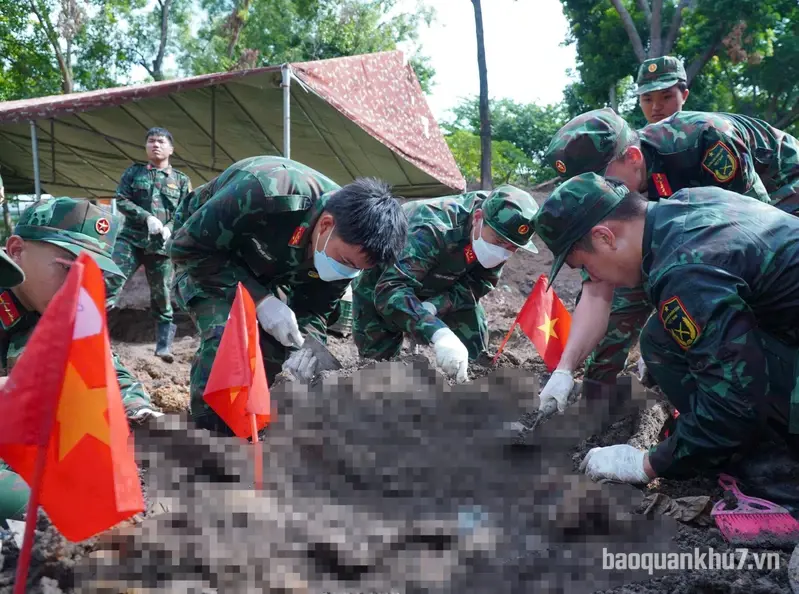Tìm thấy thêm hài cốt liệt sĩ tại TP. HCM và TP. Đồng Nai trong ngày 29/8