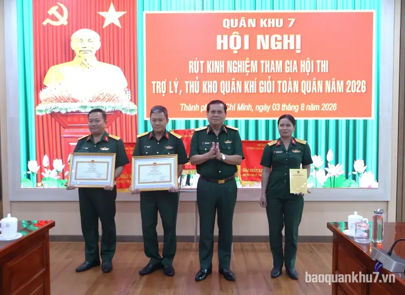 Quân khu 7 rút kinh nghiệm tham gia Hội thi trợ lý, thủ kho quân khí giỏi toàn quân năm 2026